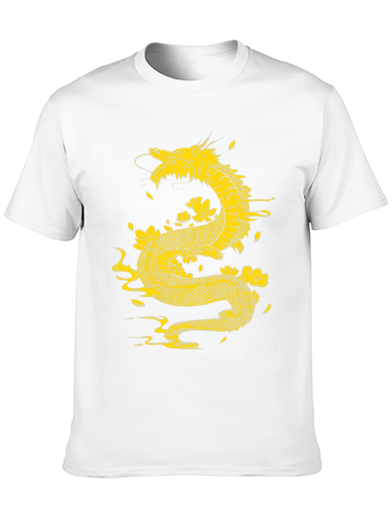 Dragon & Flowers Graphic T-Shirt