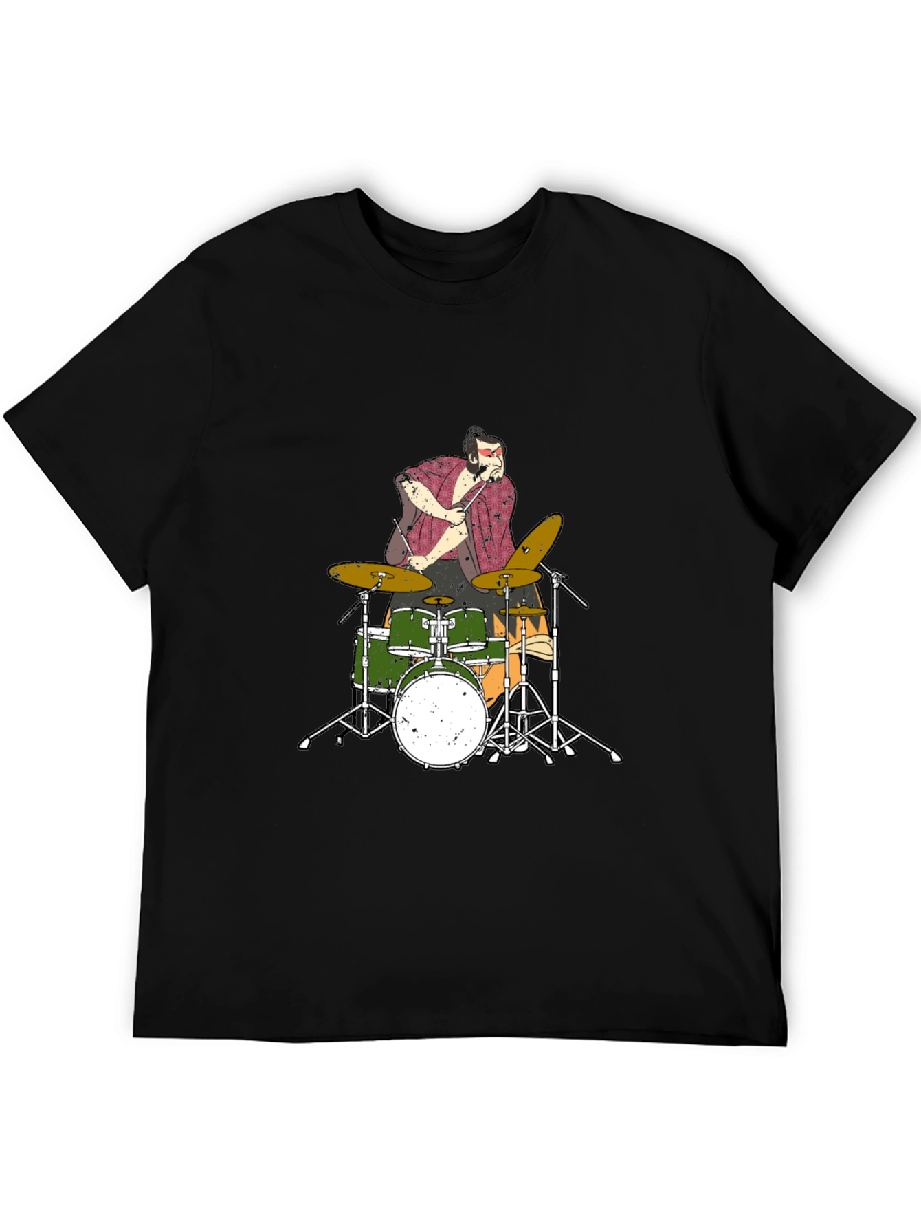 Drummer Graphic T-Shirt - Black Cotton Tee