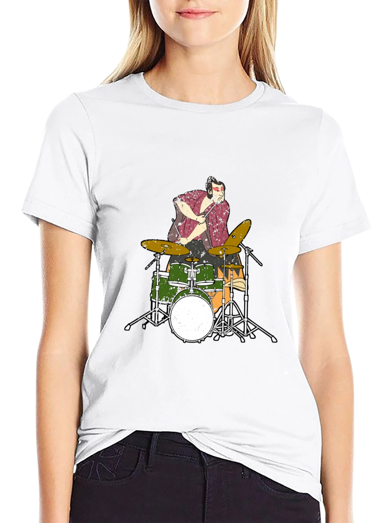 Drummer Graphic T-Shirt - Black Cotton Tee