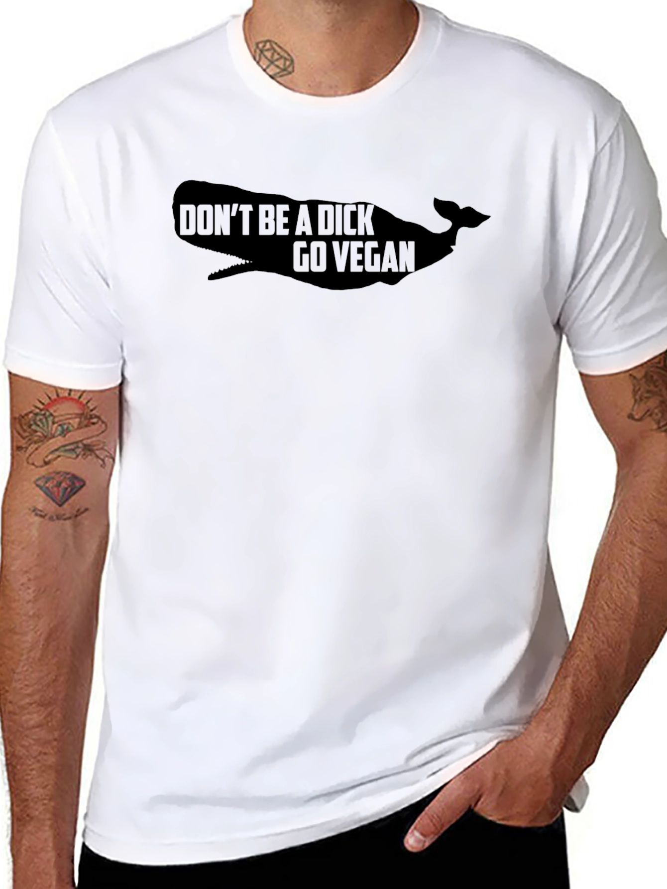 Vegan Whale T-Shirt - Funny Animal Lover Tee