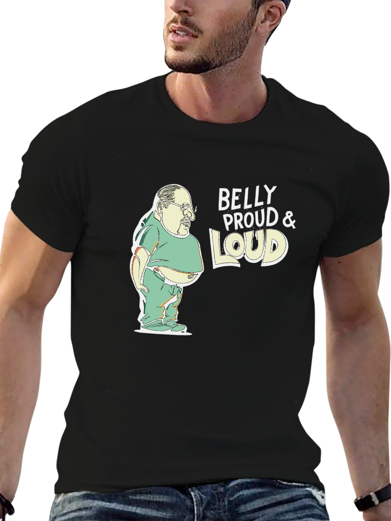 Belly Proud & Loud Black Graphic Tee