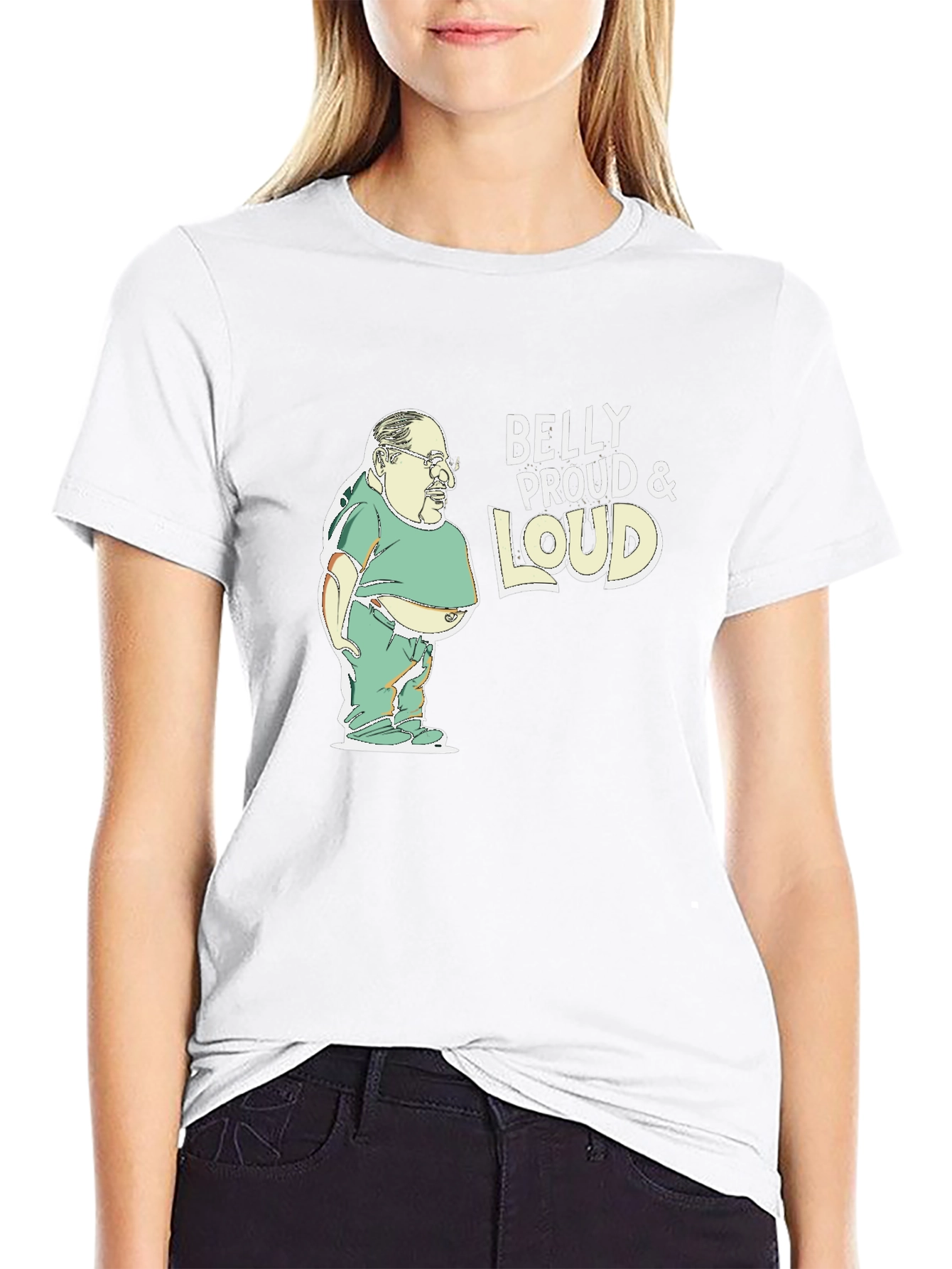 Belly Proud & Loud Black Graphic Tee