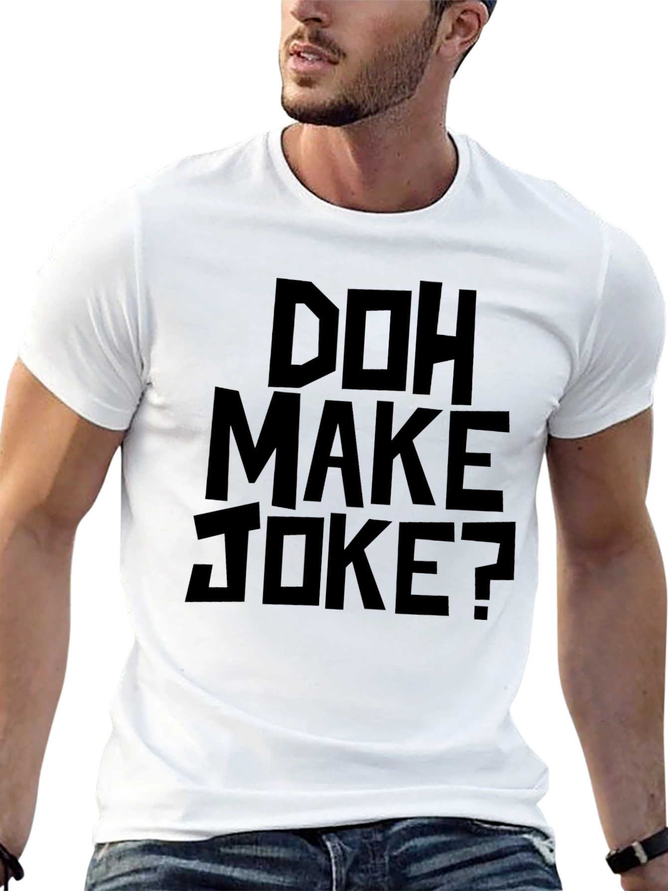 Doh Make Joke? Graphic T-Shirt - Black