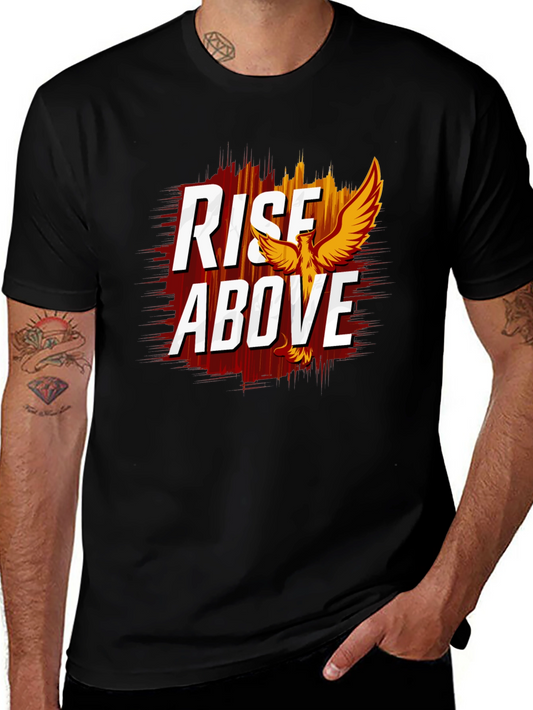 Rise Above Graphic Tee - Phoenix Design