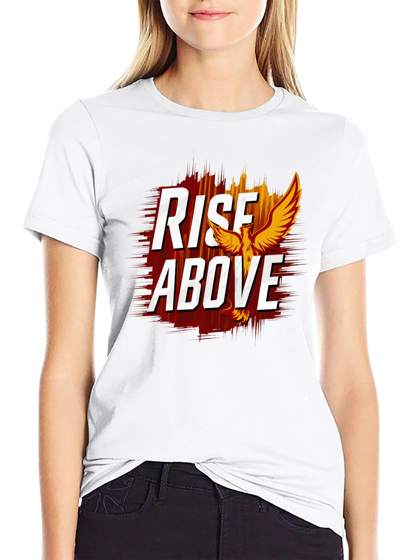 Rise Above Graphic Tee - Phoenix Design