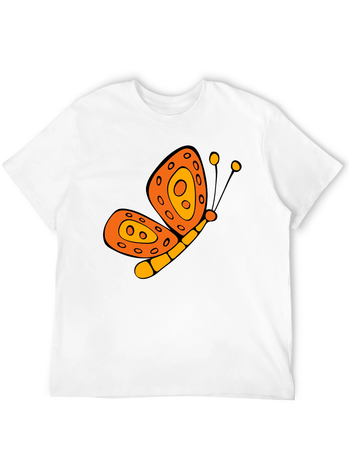 Butterfly Graphic Tee - Stylish Mens Black T-Shirt