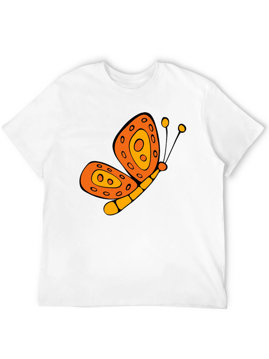 Butterfly Graphic Tee - Stylish Mens Black T-Shirt