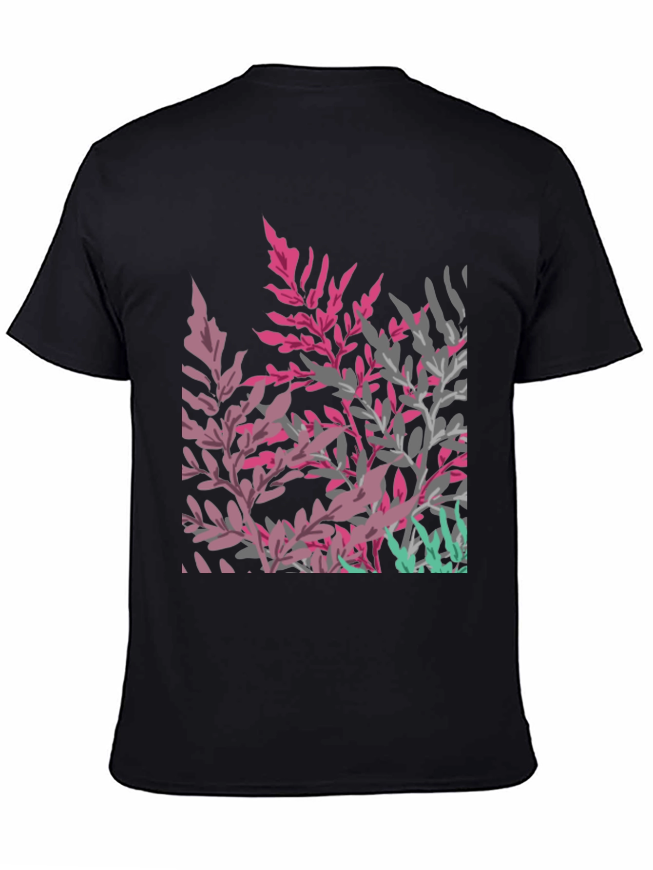 Floral Print Black T-Shirt for Men