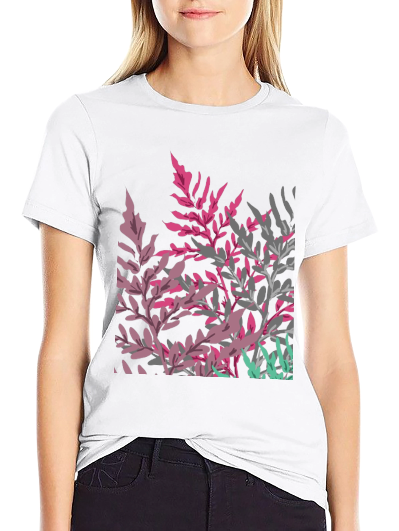Floral Print Black T-Shirt for Men