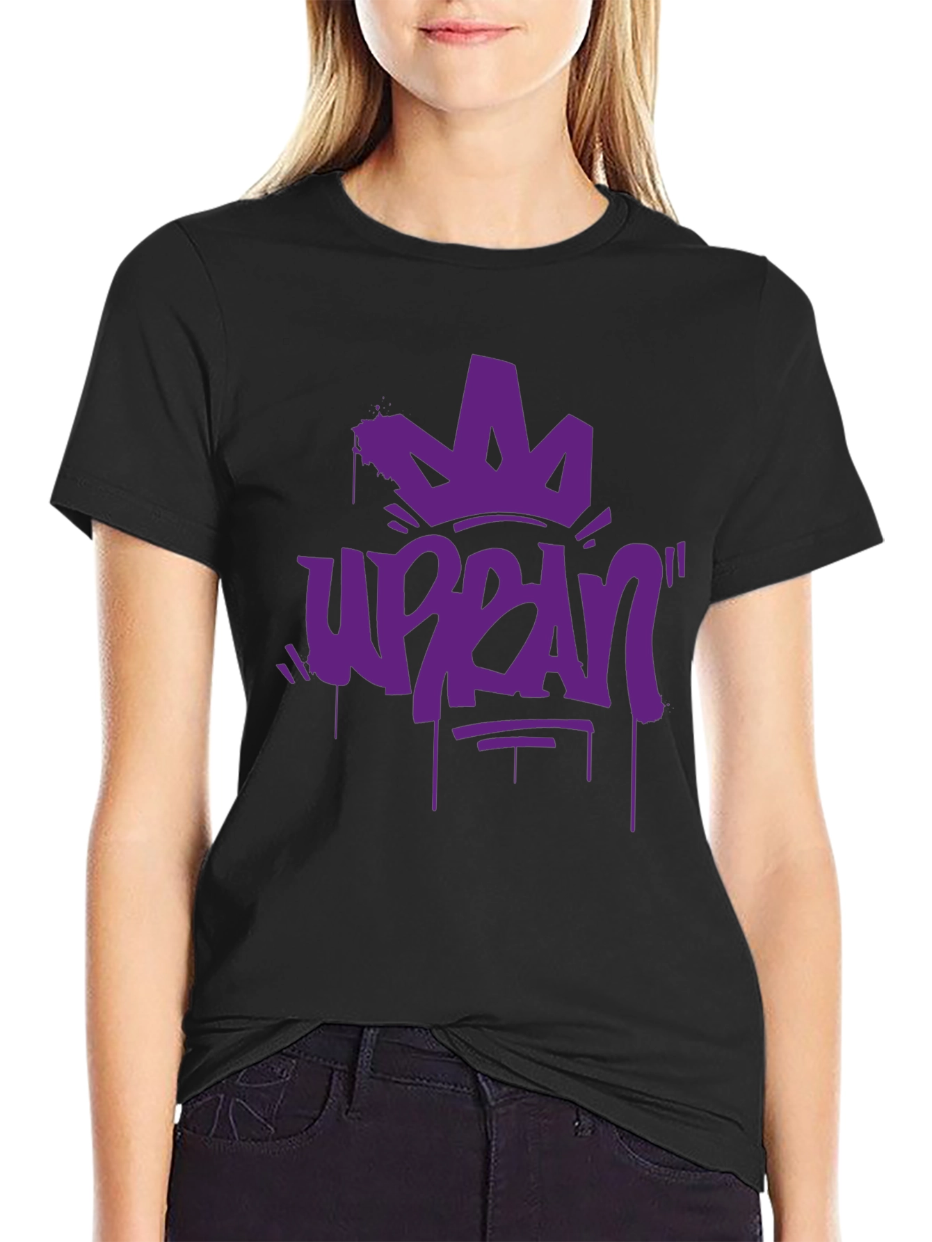 Urban Crown Graphic T-Shirt - Black