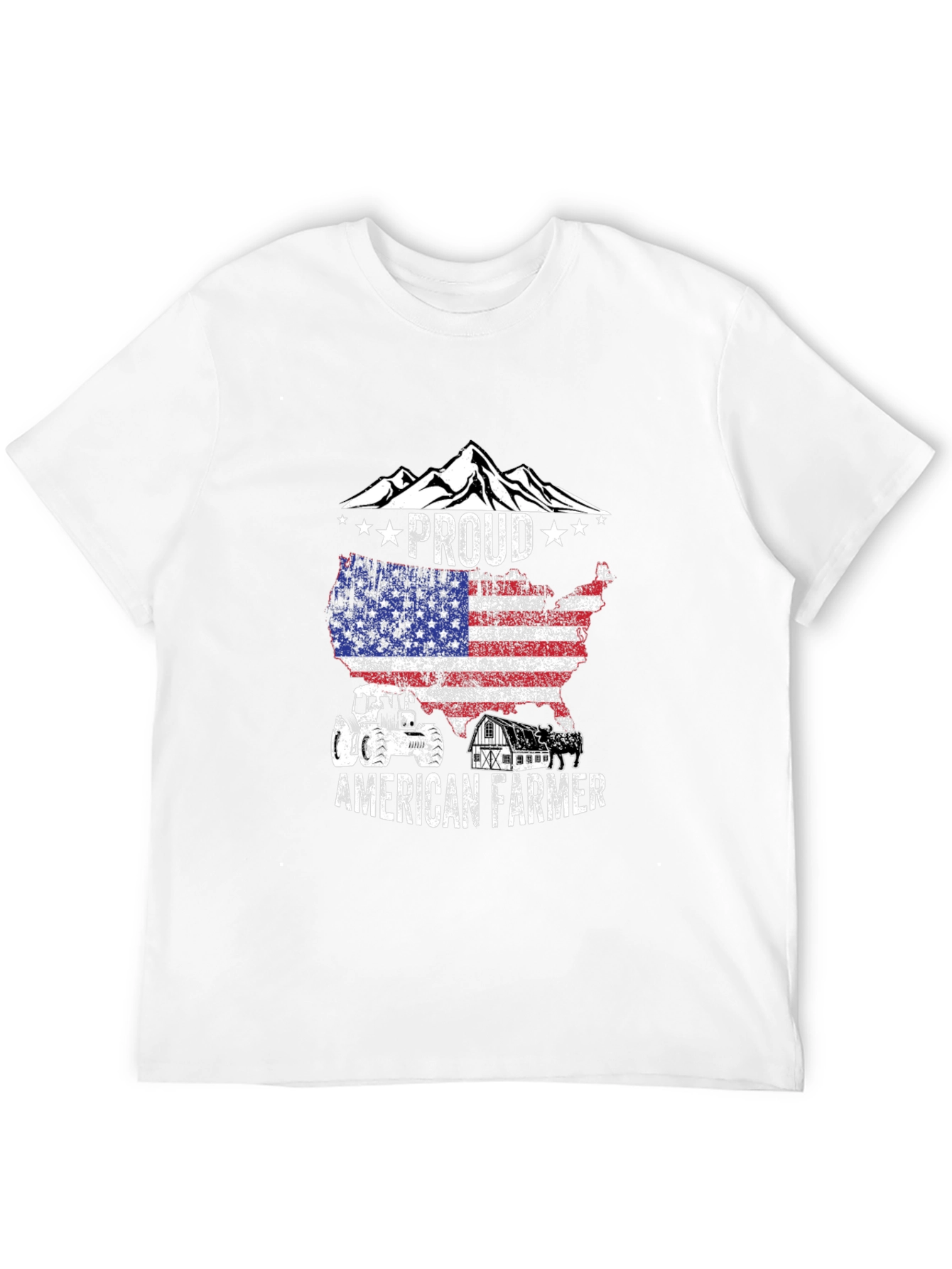 Proud American Farmer Graphic T-Shirt