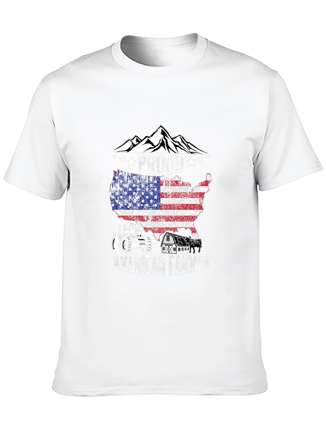 Proud American Farmer Graphic T-Shirt