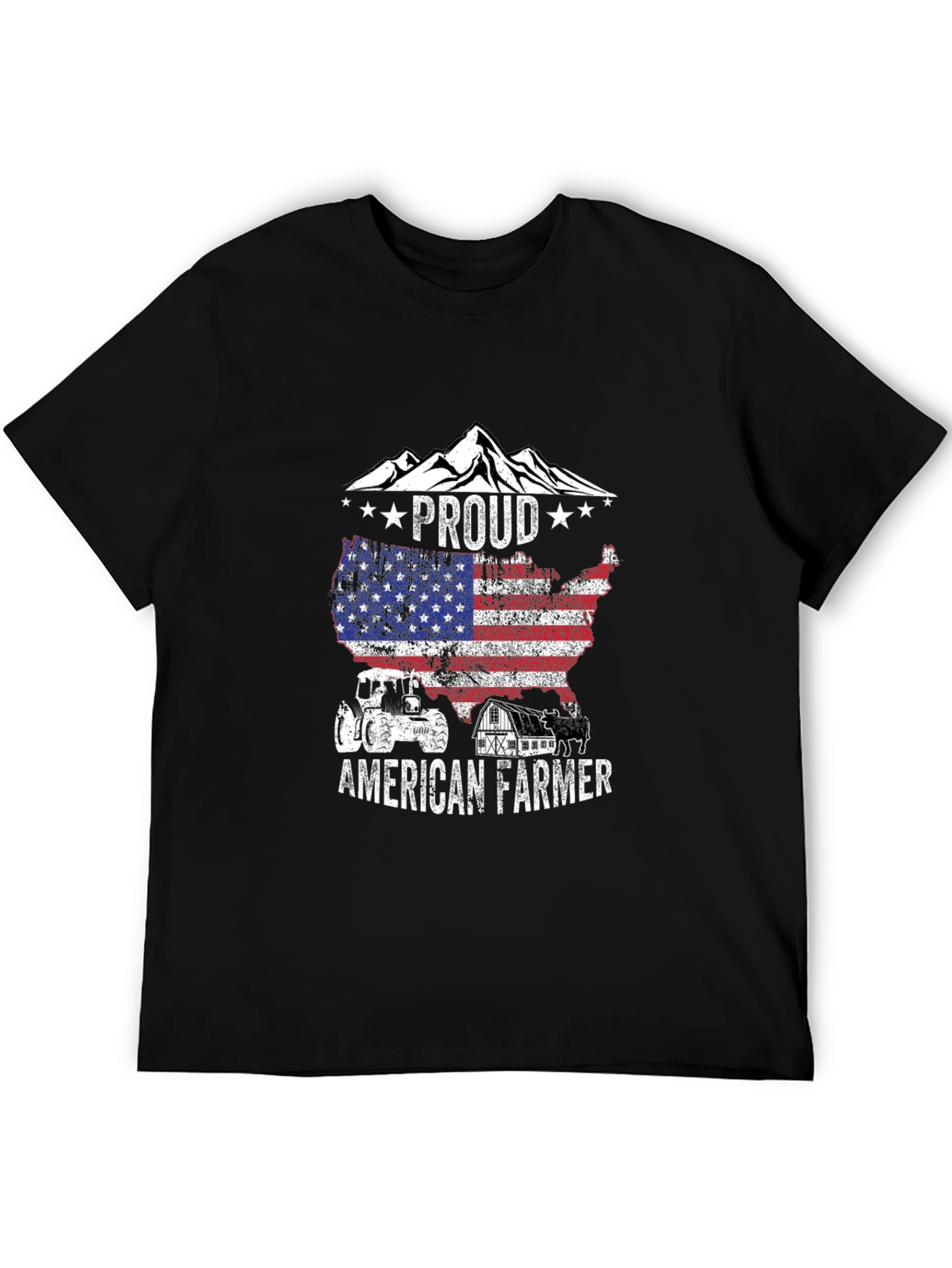 Proud American Farmer Graphic T-Shirt