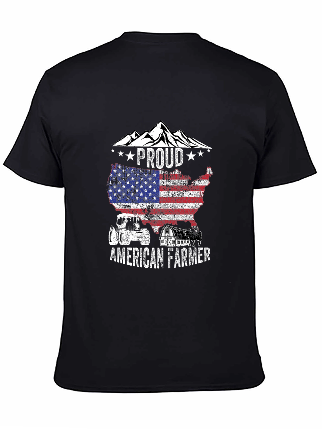 Proud American Farmer Graphic T-Shirt