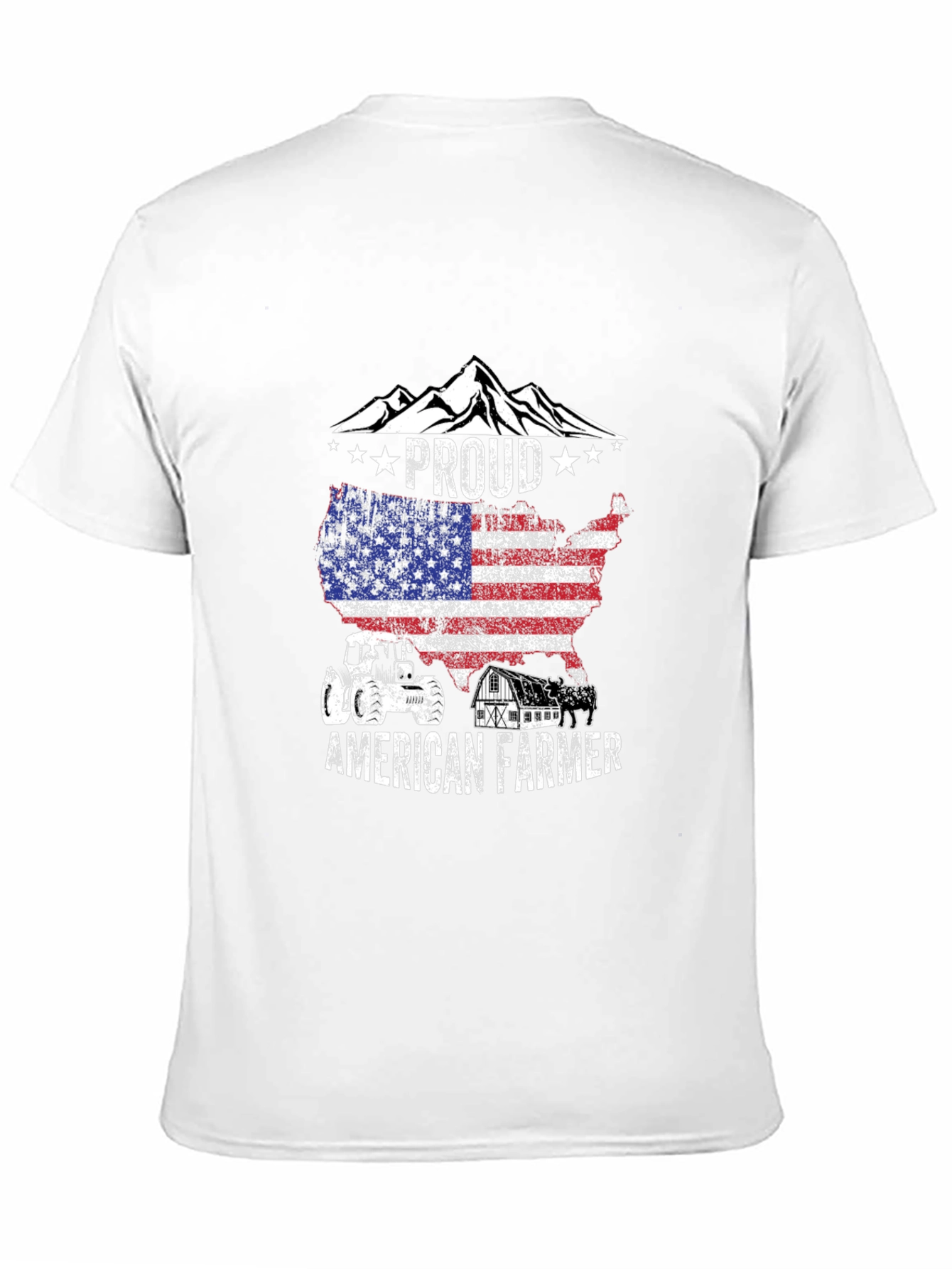 Proud American Farmer Graphic T-Shirt