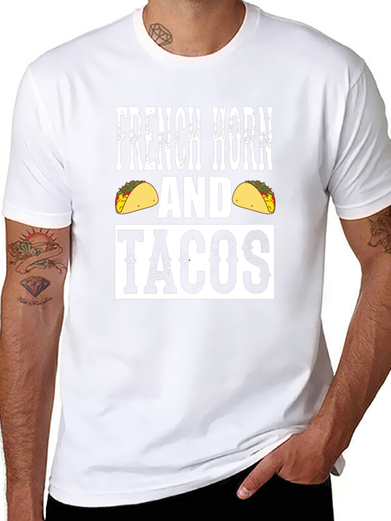 French Horn and Tacos Graphic Tee