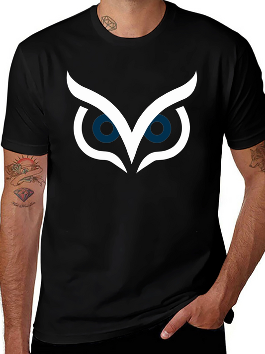 Owl Eyes Graphic Tee - Stylish Black T-Shirt