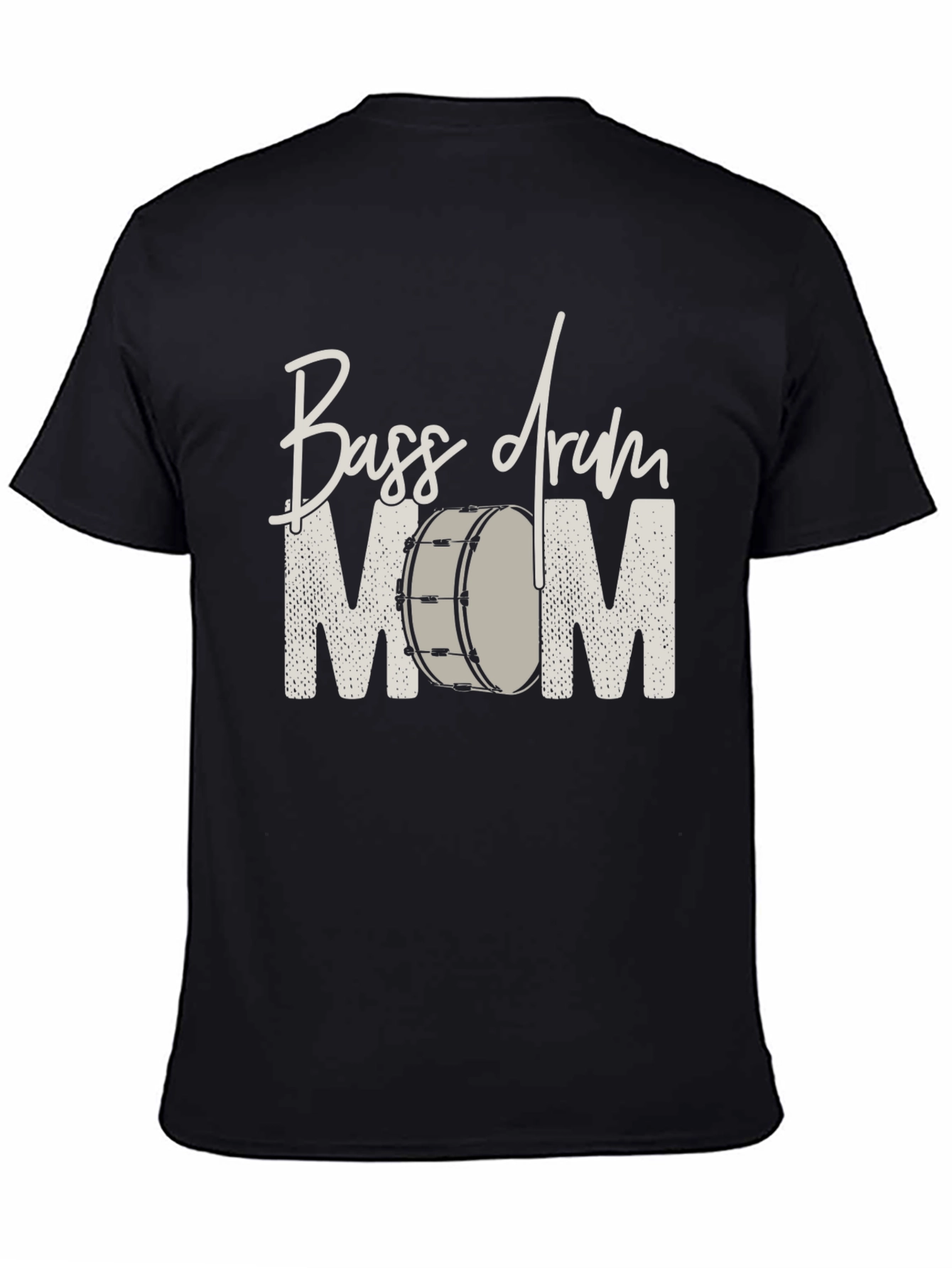 Bass Drum Mom Graphic Tee - Black