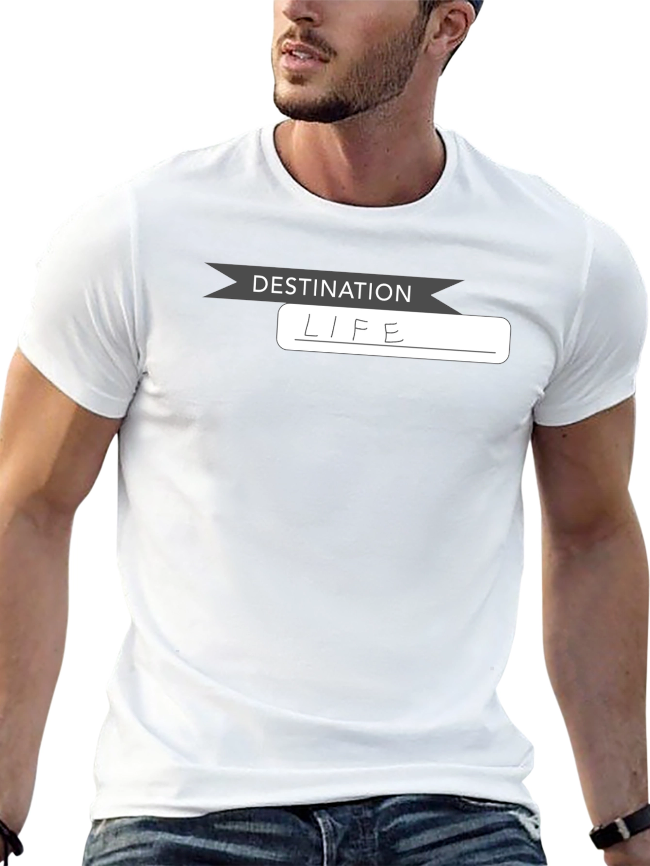 Destination Life Black T-Shirt - Everyday Comfort
