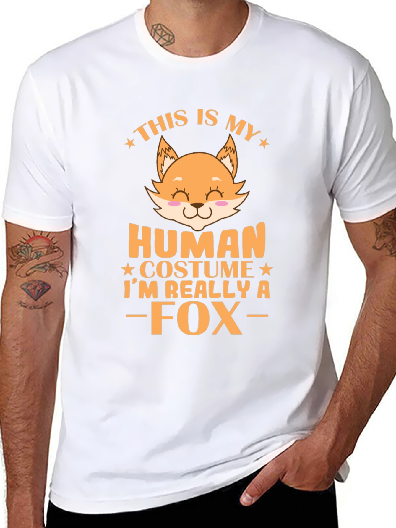 Funny This is My Human Costume Fox T-Shirt