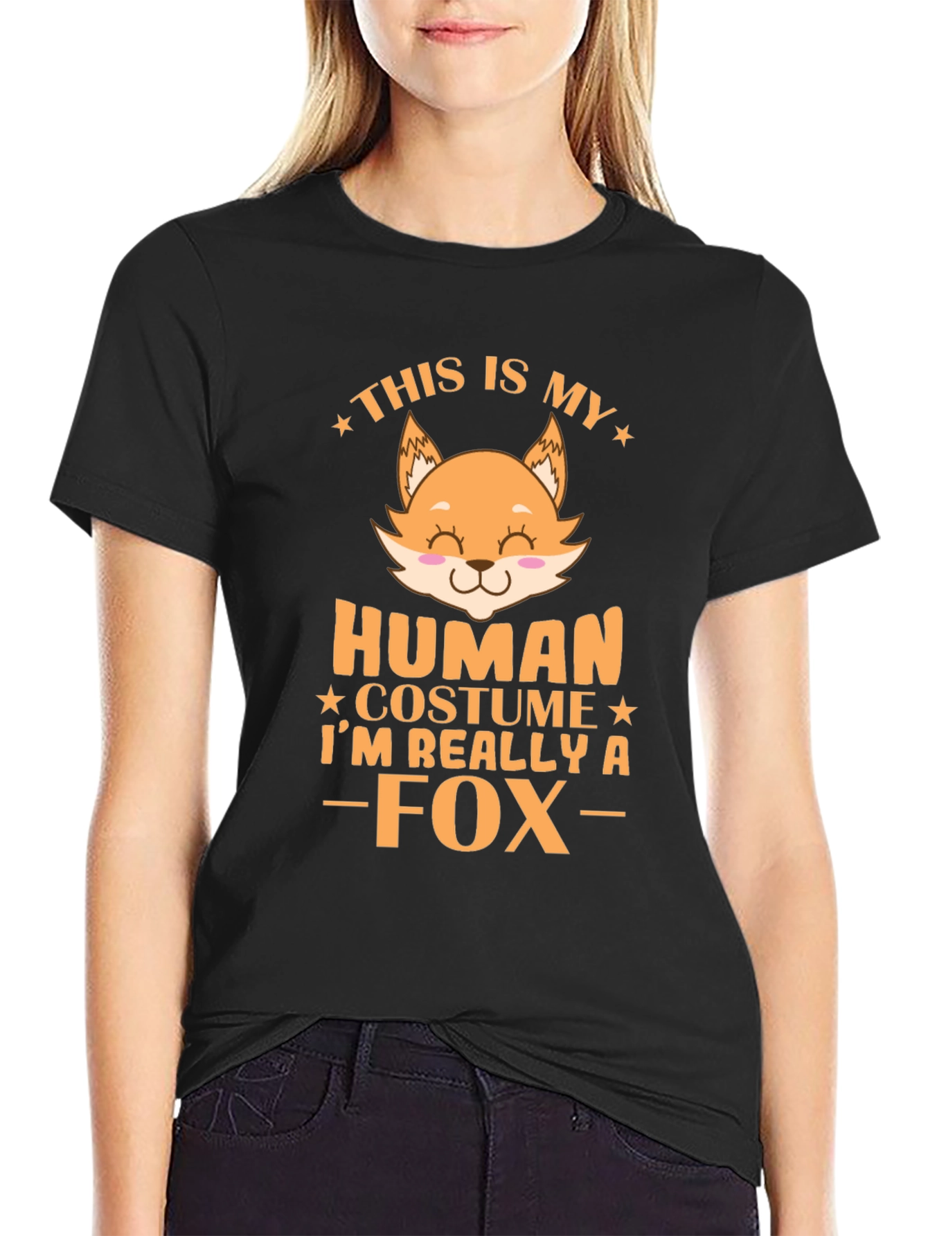 Funny This is My Human Costume Fox T-Shirt