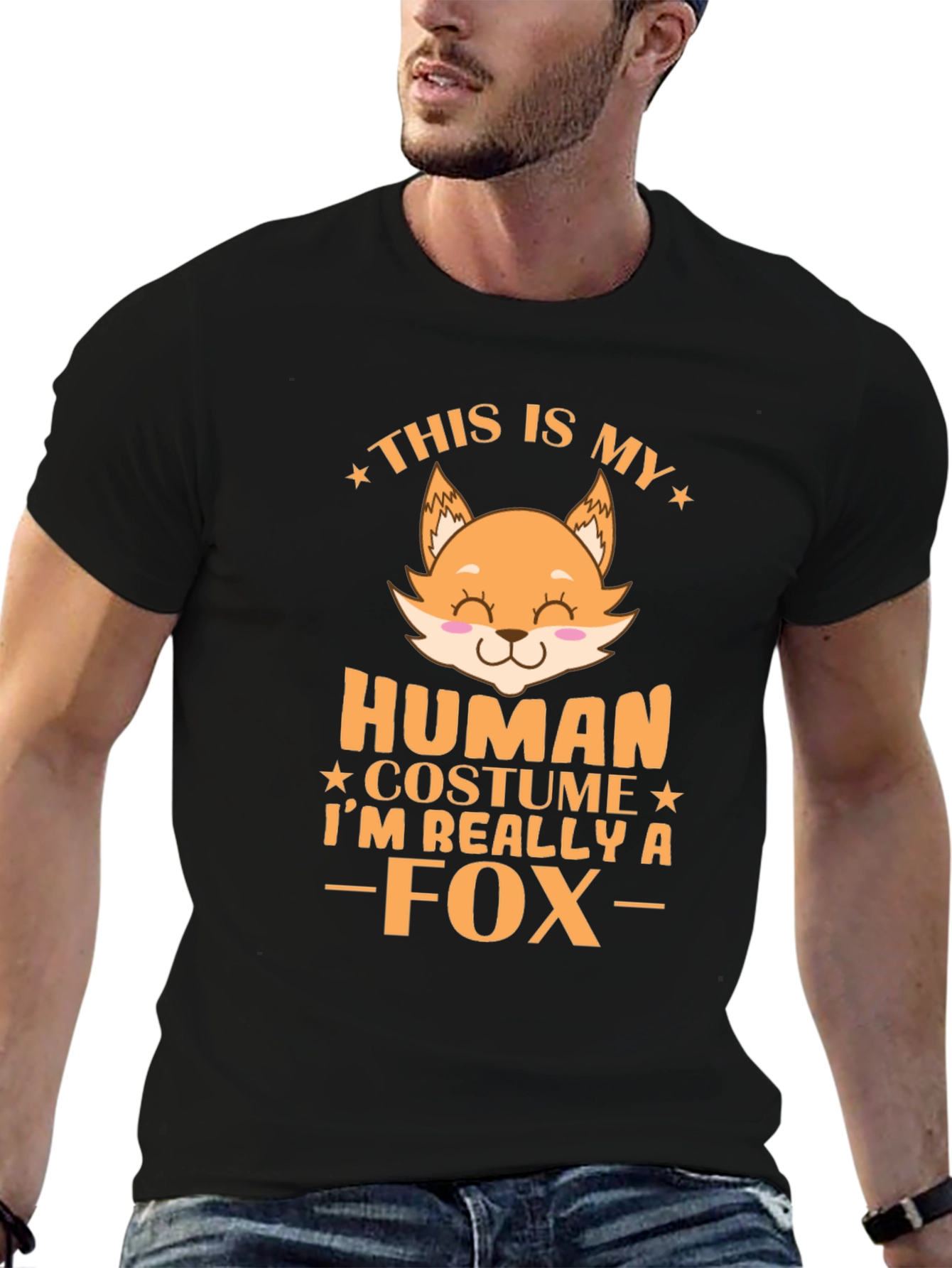 Funny This is My Human Costume Fox T-Shirt