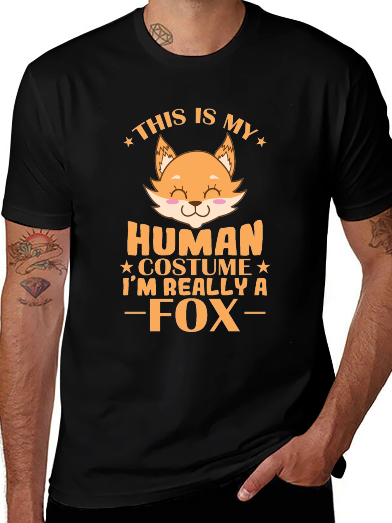 Funny This is My Human Costume Fox T-Shirt