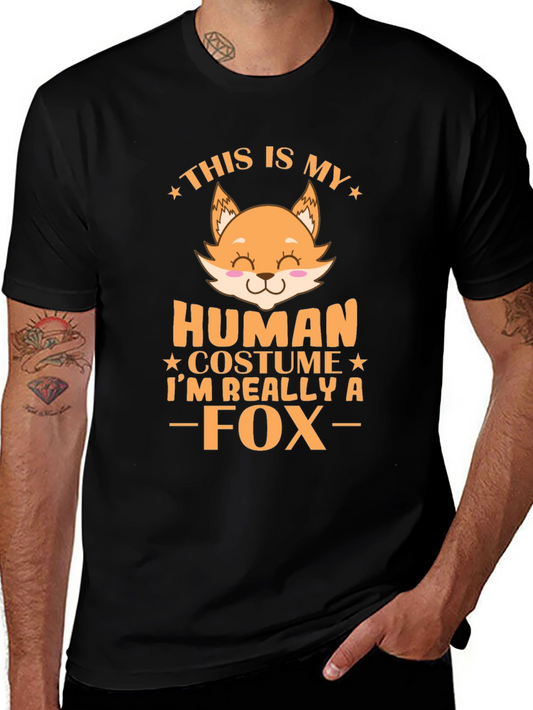 Funny This is My Human Costume Fox T-Shirt