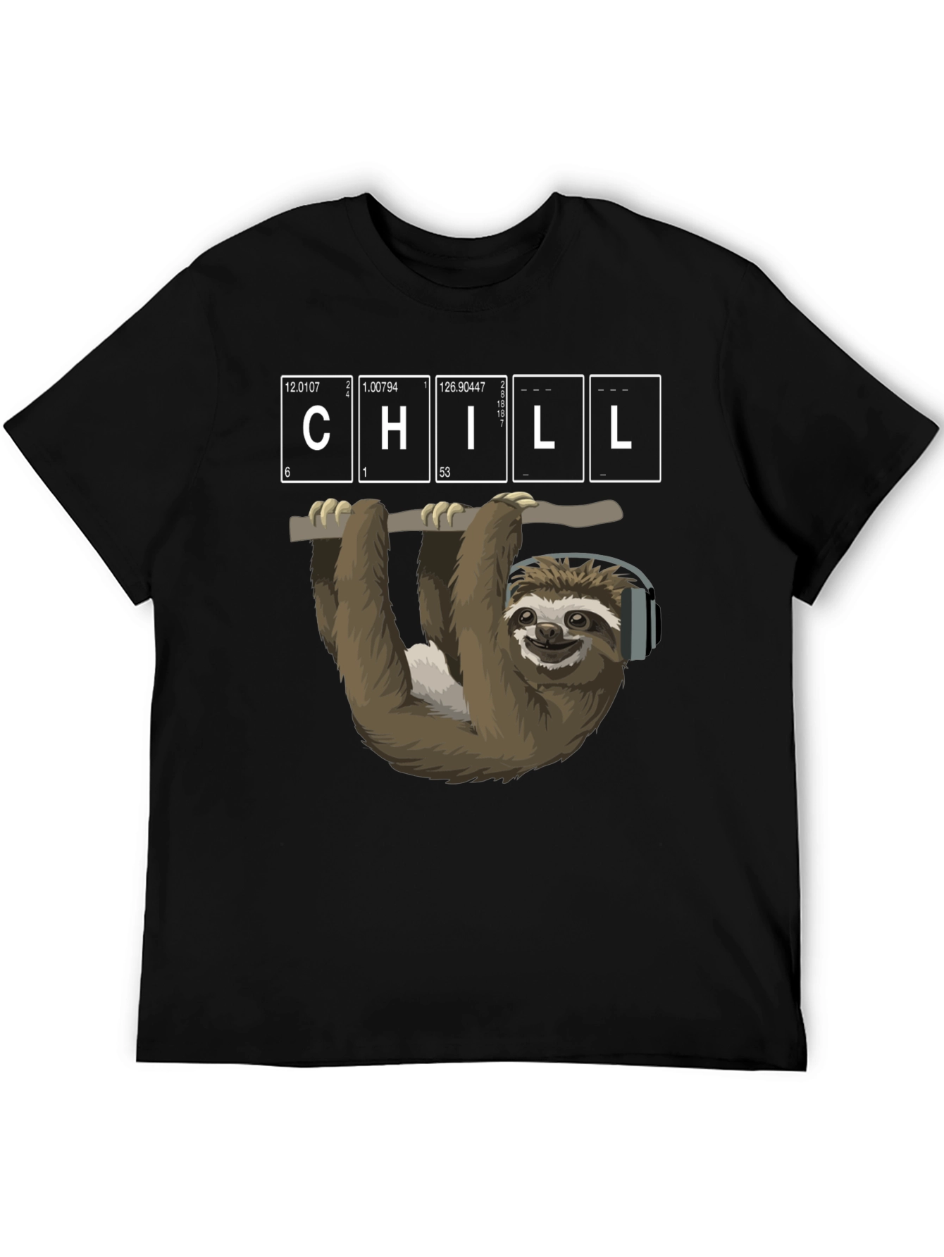 Chill Sloth Periodic Table T-Shirt