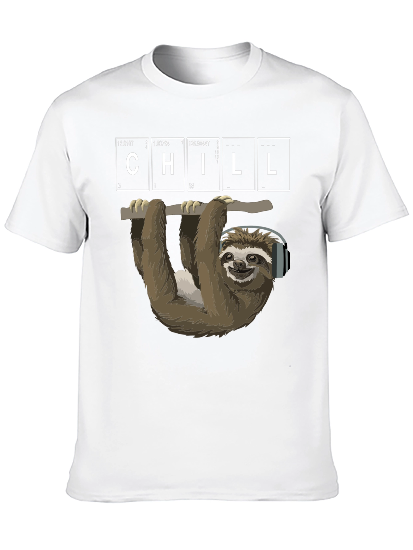 Chill Sloth Periodic Table T-Shirt