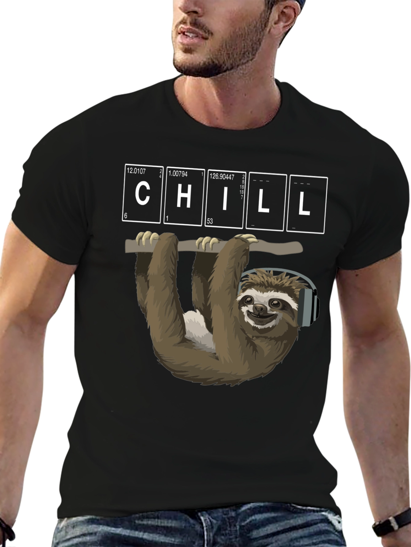 Chill Sloth Periodic Table T-Shirt