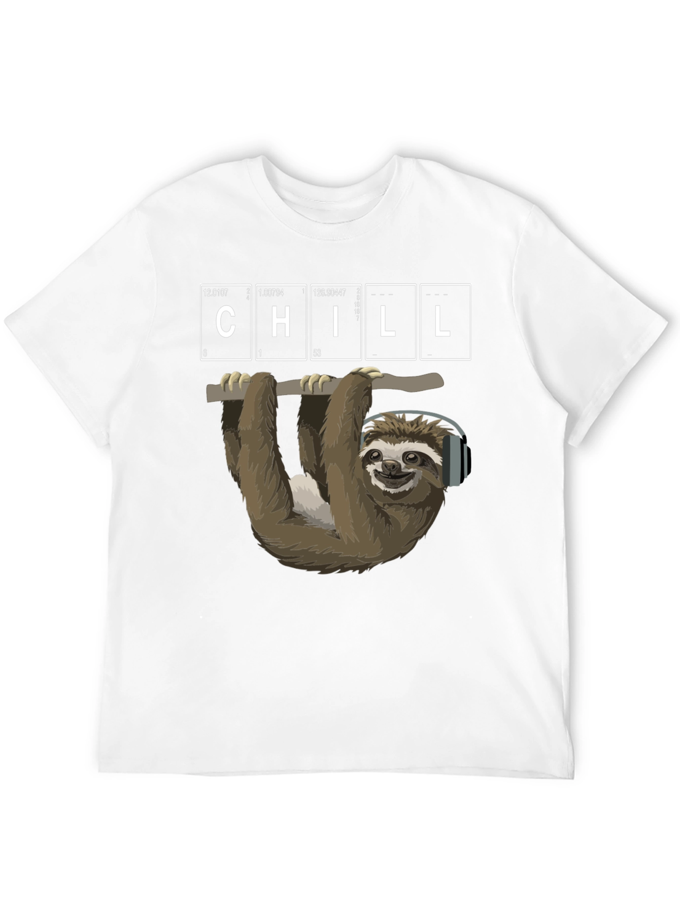 Chill Sloth Periodic Table T-Shirt