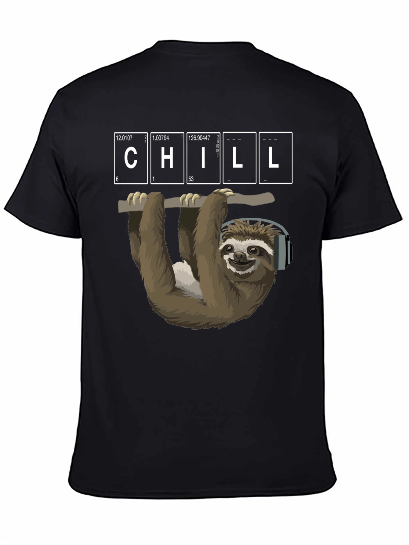 Chill Sloth Periodic Table T-Shirt