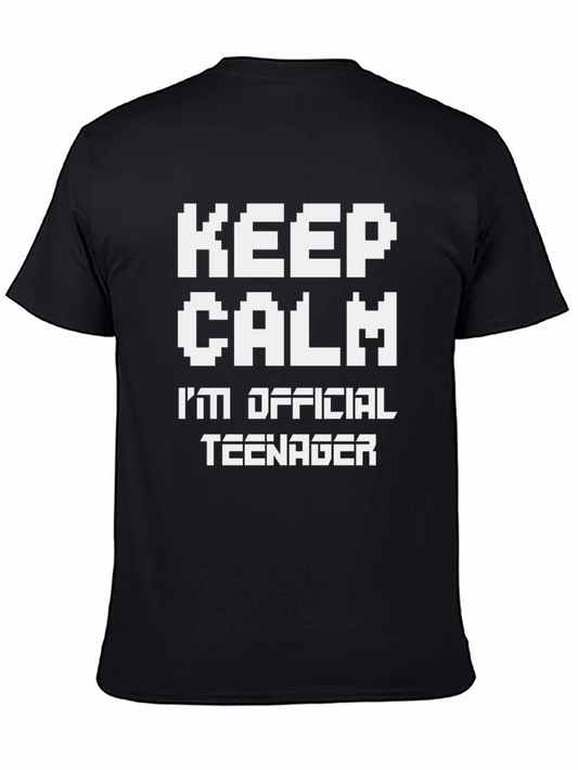 Keep Calm Official Teenager Black T-Shirt