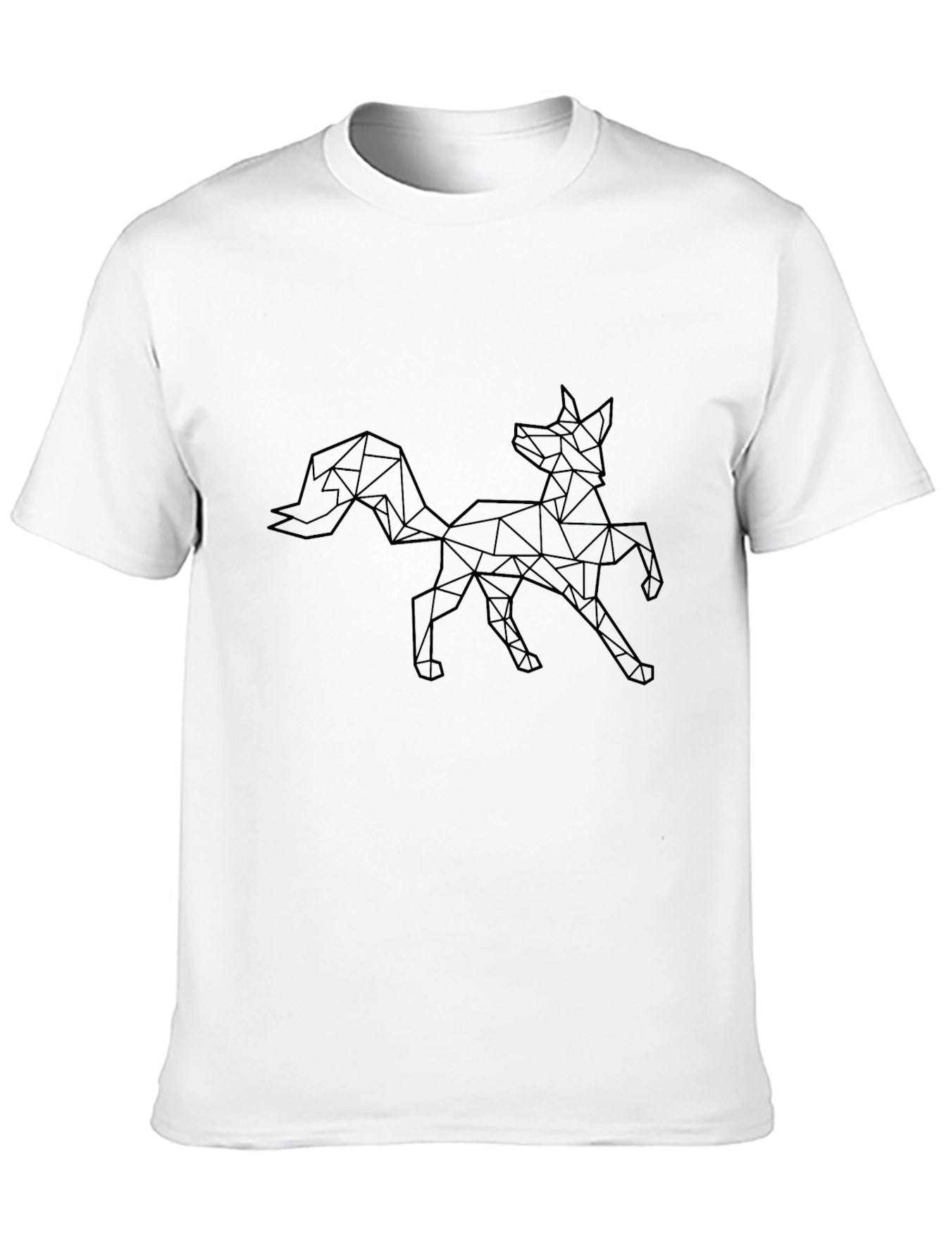 Geometric Fox Graphic Tee - Modern Design
