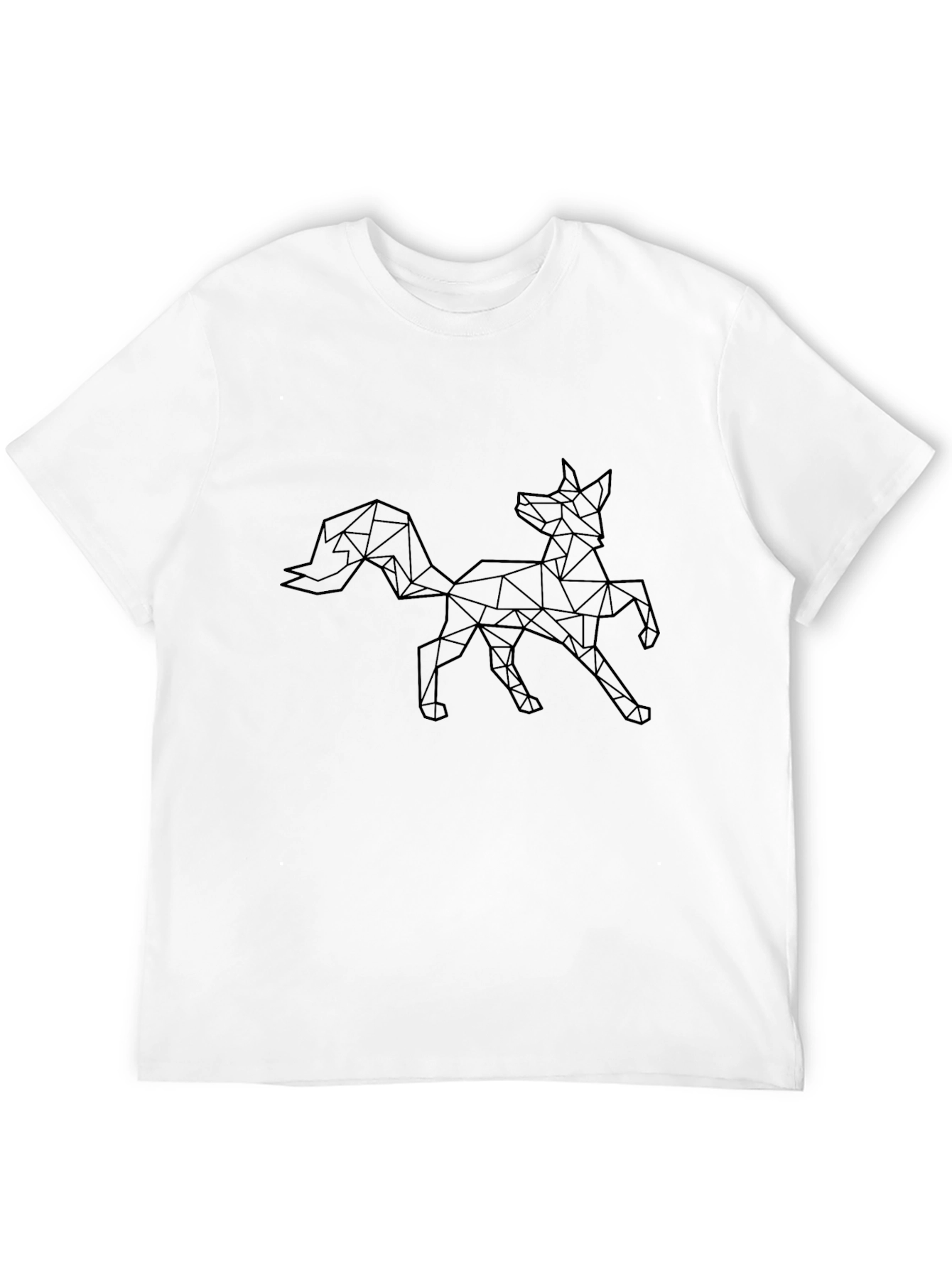 Geometric Fox Graphic Tee - Modern Design