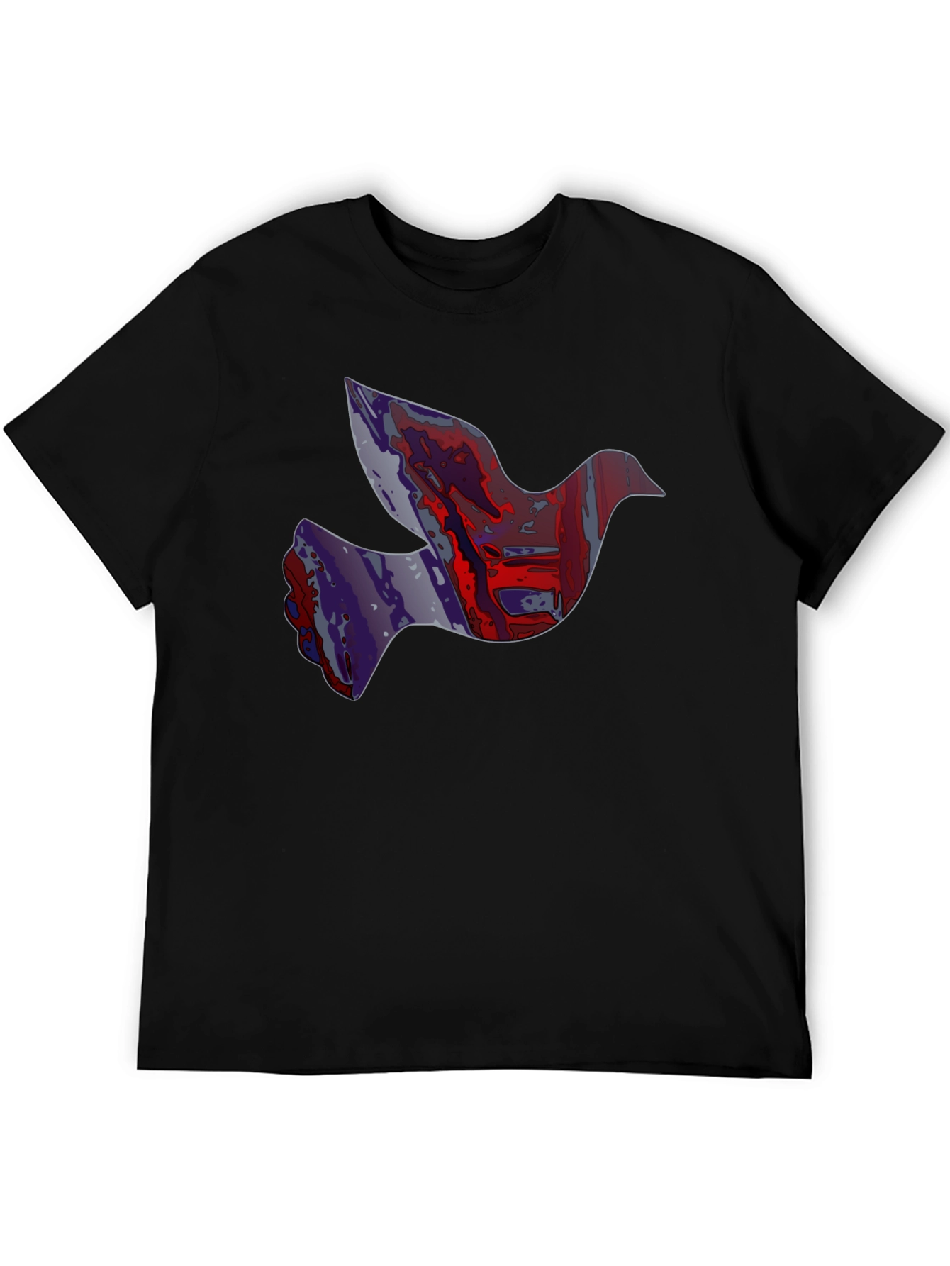 Dove Graphic Print Mens Black T-Shirt