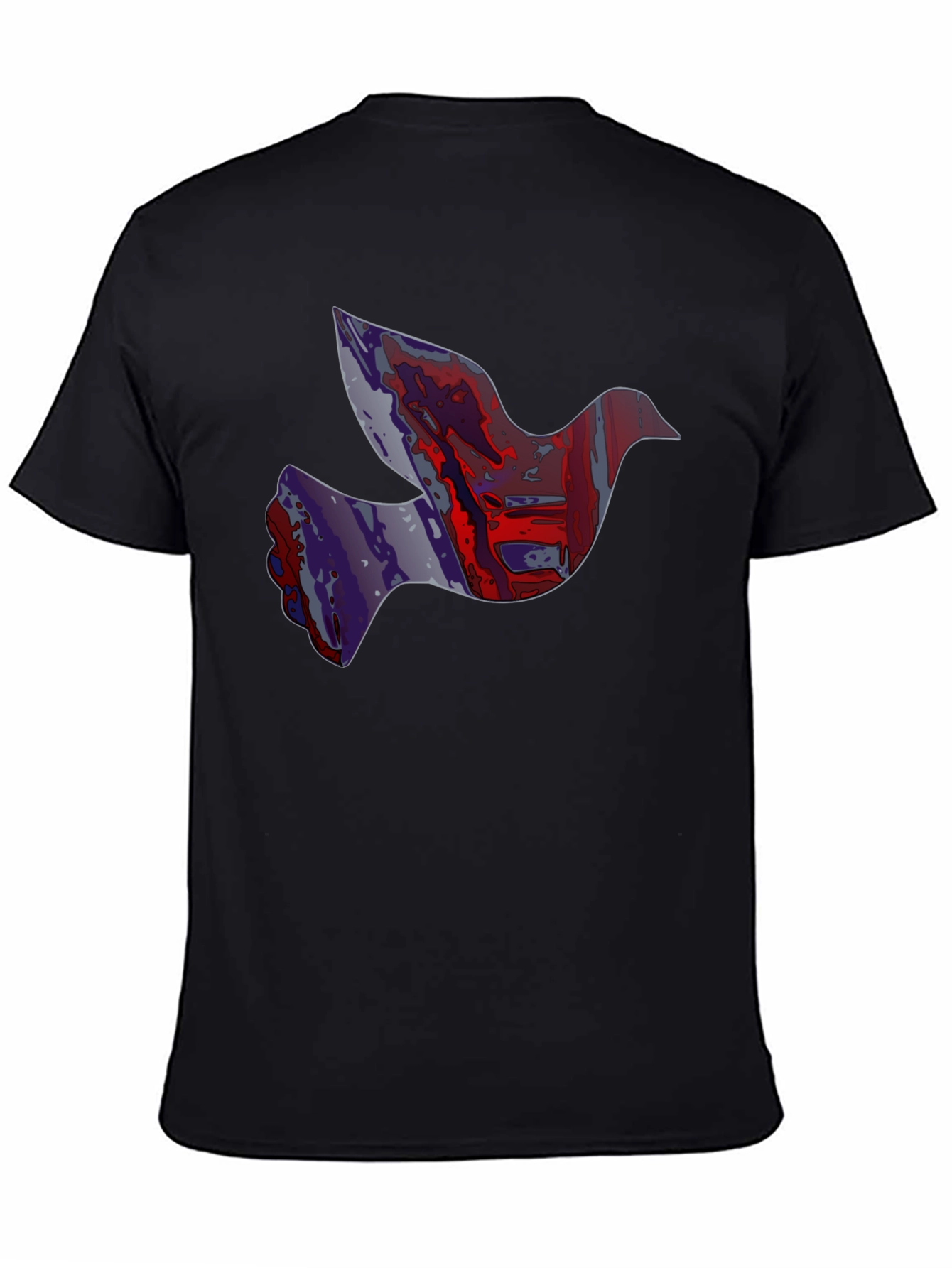 Dove Graphic Print Mens Black T-Shirt