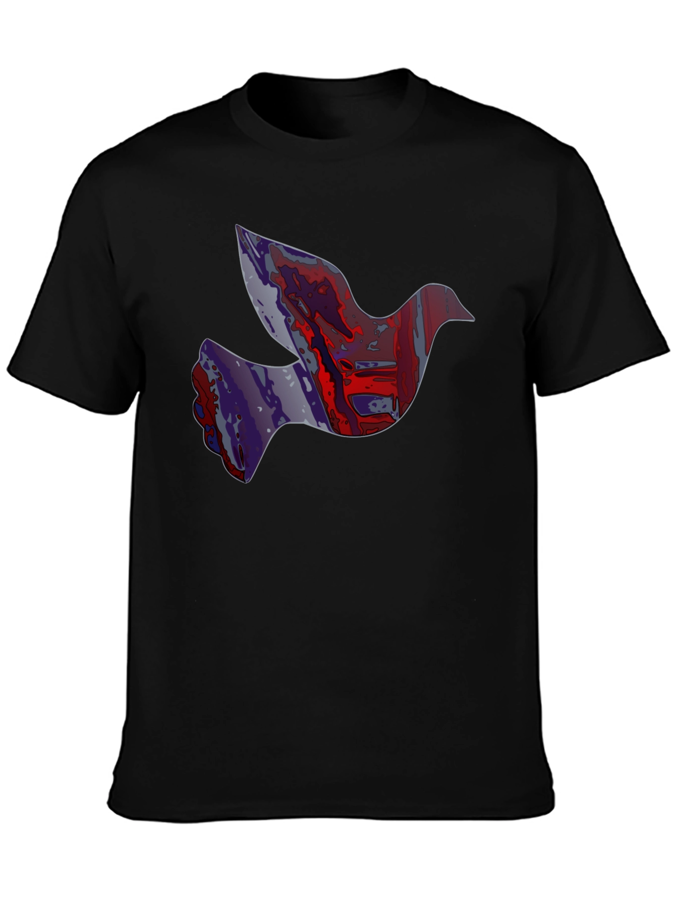 Dove Graphic Print Mens Black T-Shirt