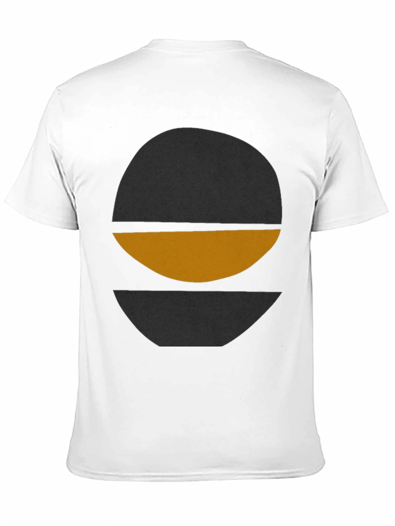 Modern Graphic Tee - Abstract Circle Design - Black