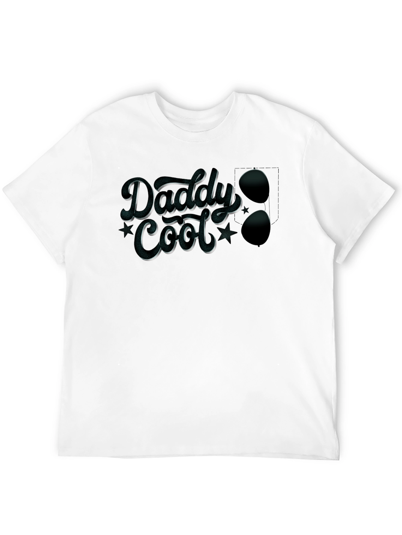 Daddy Cool Graphic Tee - Stylish Mens Black T-Shirt