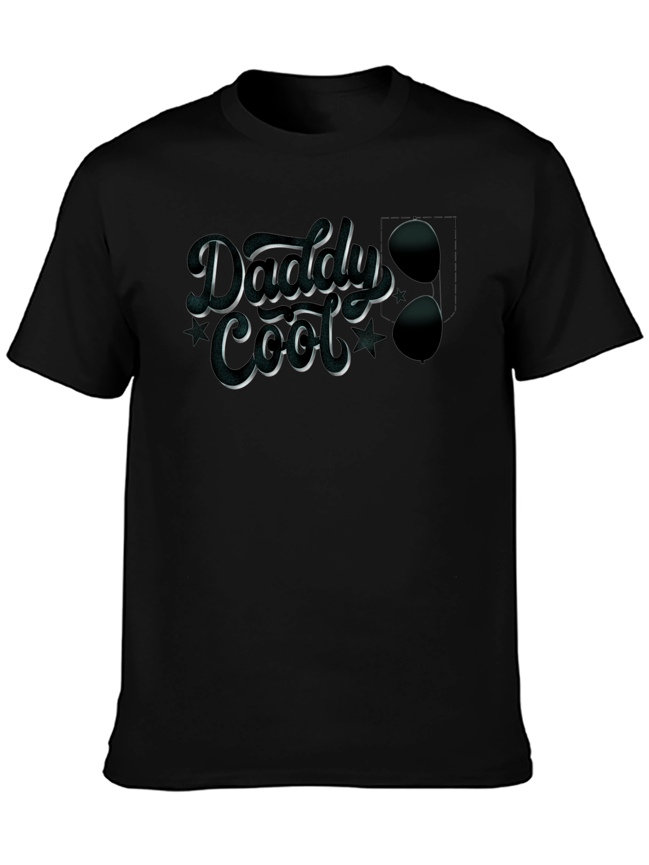 Daddy Cool Graphic Tee - Stylish Mens Black T-Shirt