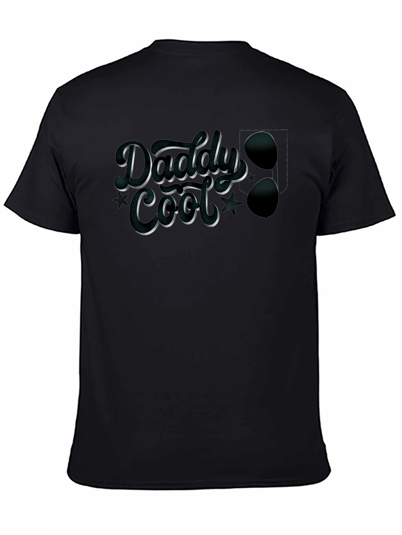 Daddy Cool Graphic Tee - Stylish Mens Black T-Shirt