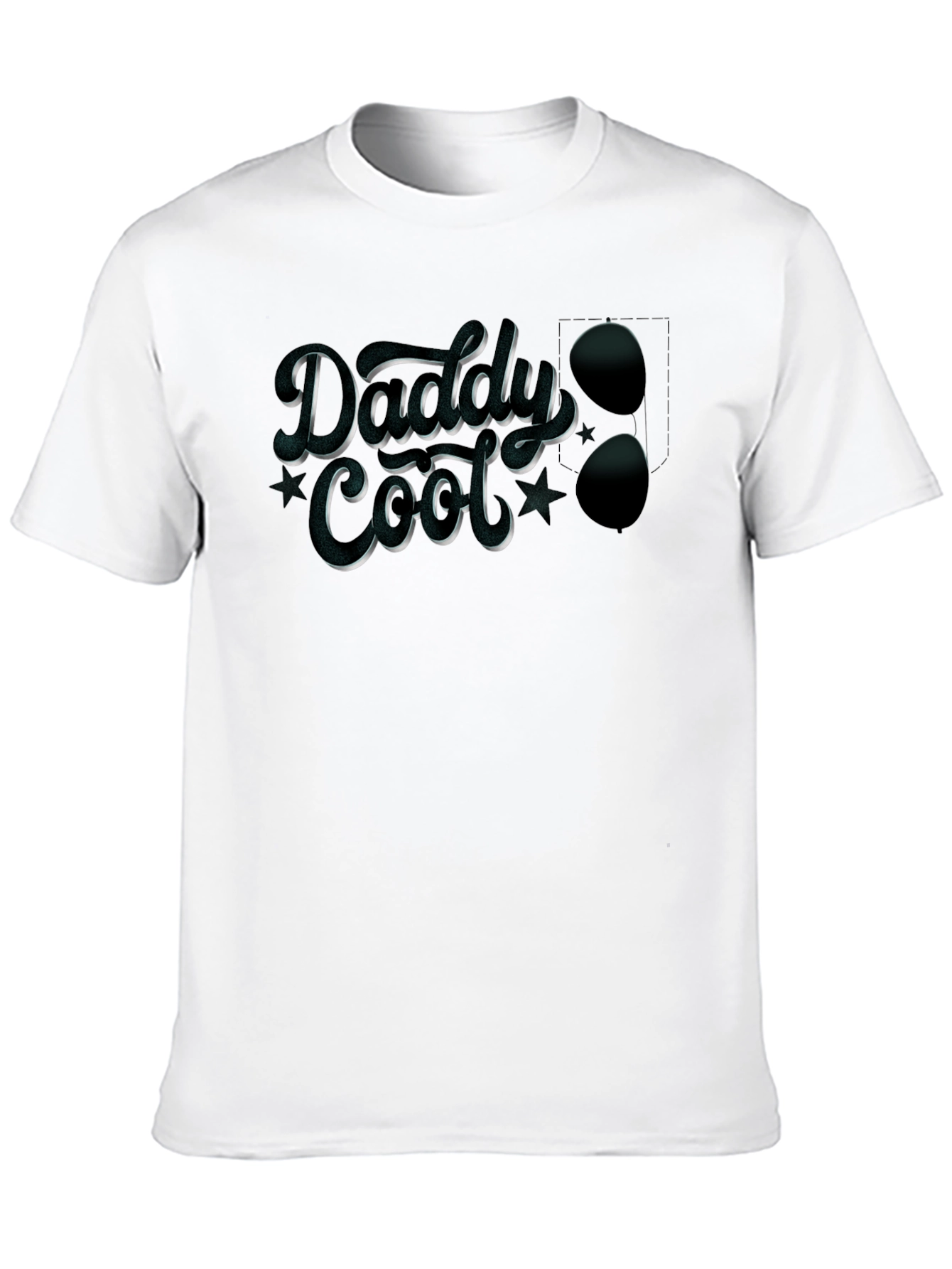 Daddy Cool Graphic Tee - Stylish Mens Black T-Shirt