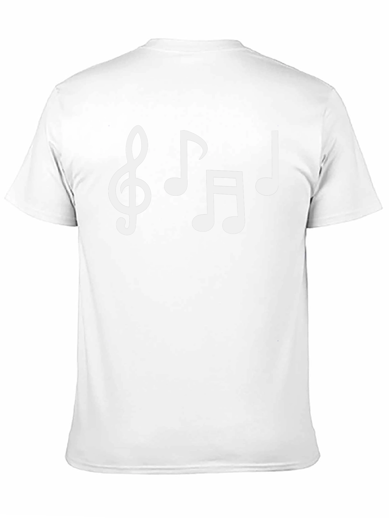 Musical Notes T-Shirt - Black Cotton Blend