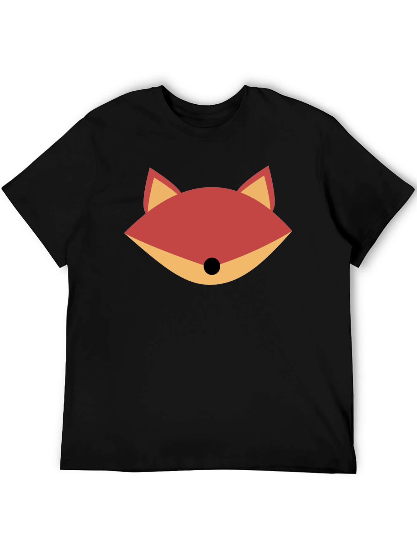 Fox Graphic Print Black T-Shirt