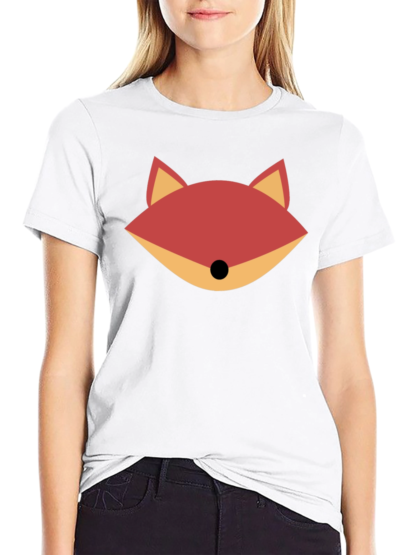 Fox Graphic Print Black T-Shirt