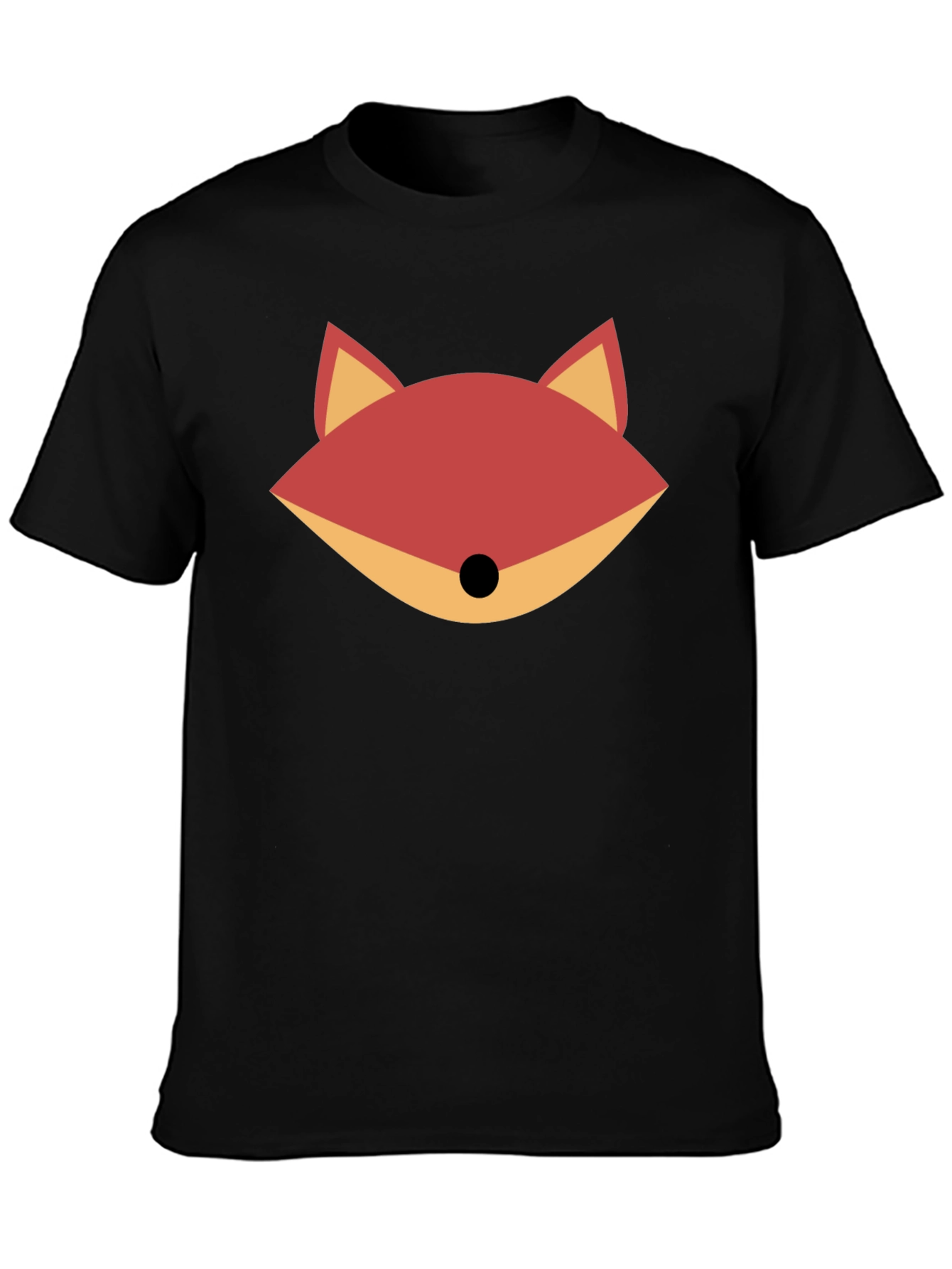 Fox Graphic Print Black T-Shirt