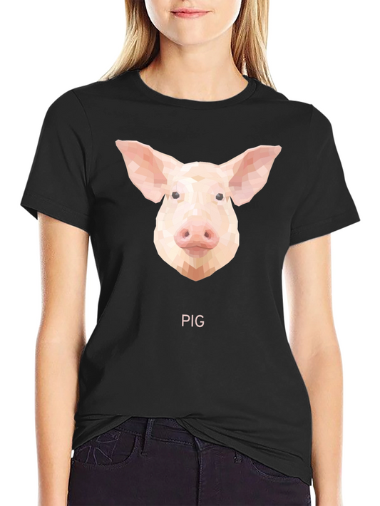 Geometric Pig T-Shirt - Modern Animal Tee