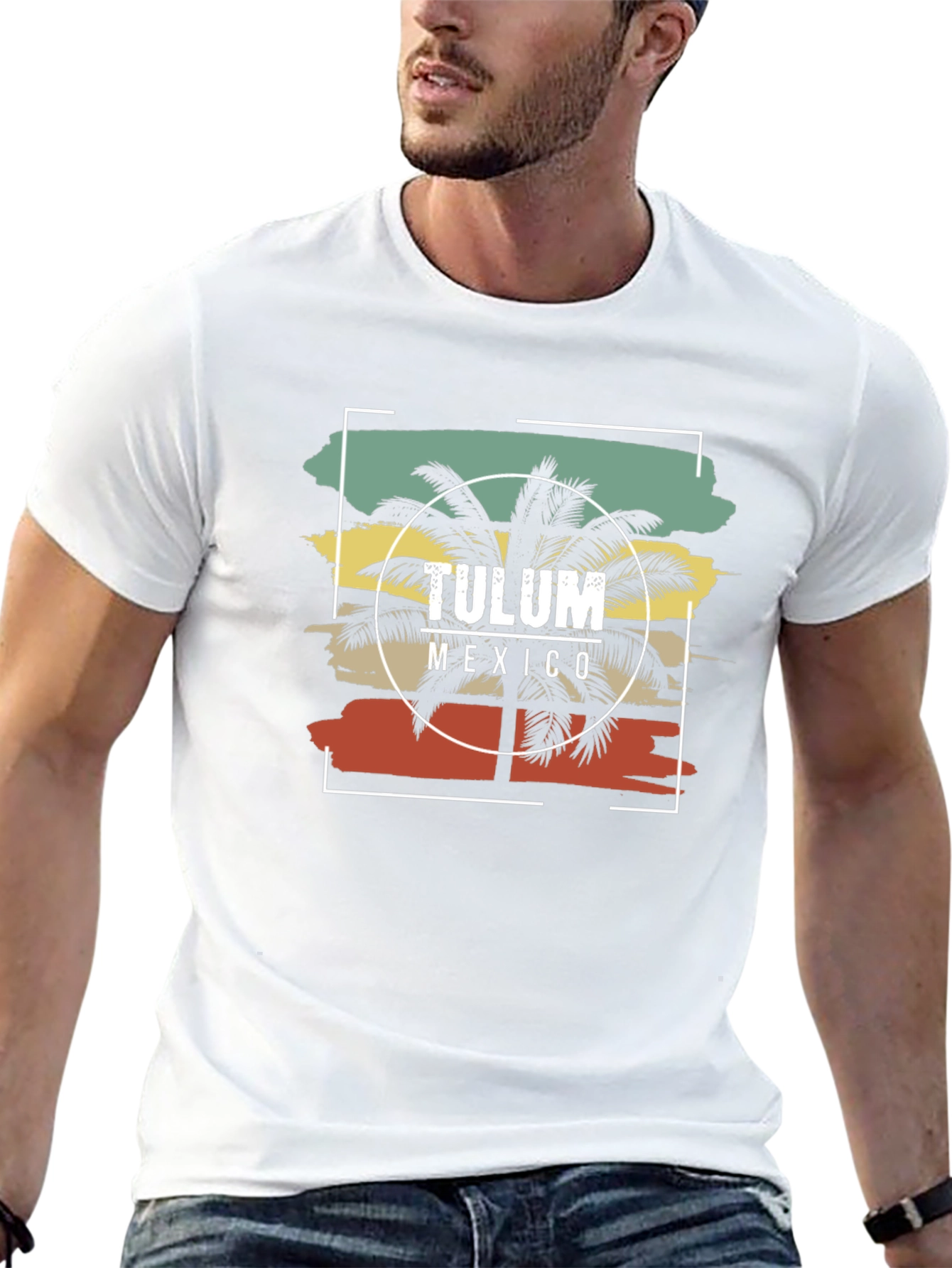 Tulum Mexico Palm Tree Graphic Tee